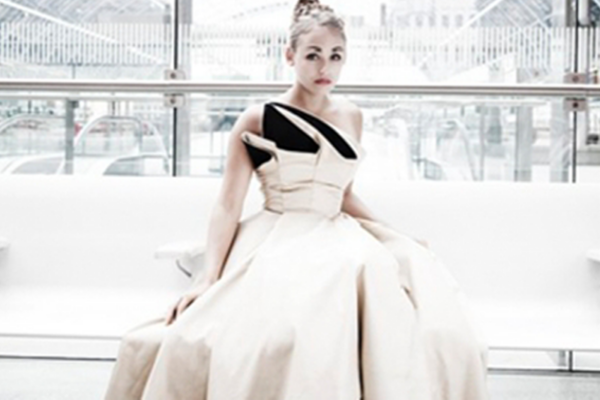 Model in wedding dress