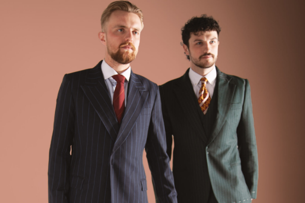 Two men modelling smart suits