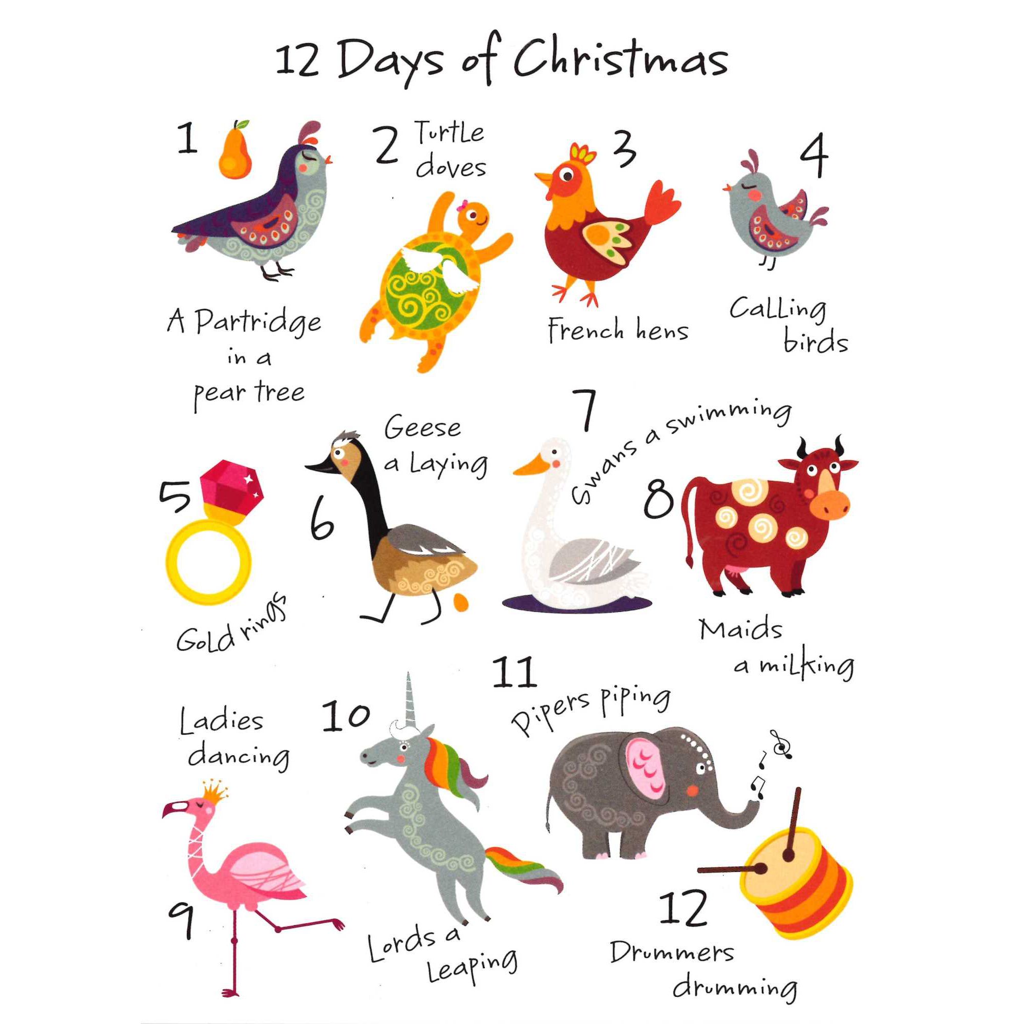 Printable 12 Days Of Christmas Book